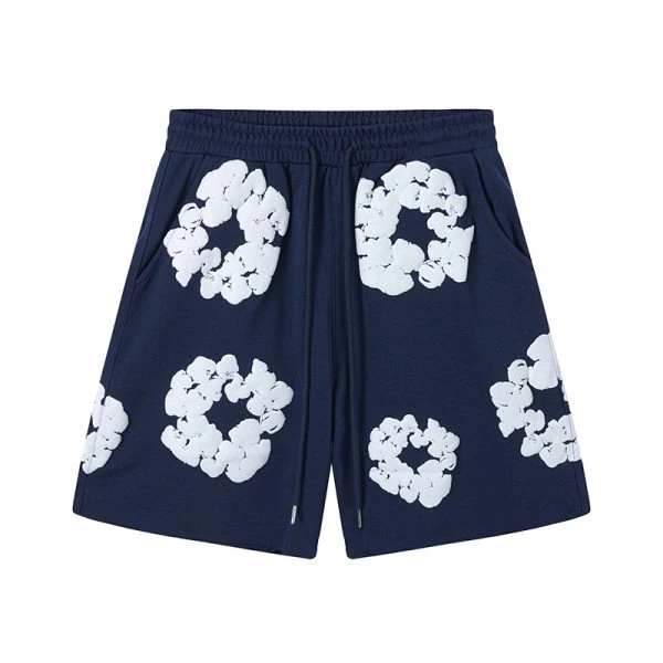Denim Tears Cotton Wreath Dark Blue Shorts Denim Tears Cotton Wreath Dark Blue Shorts