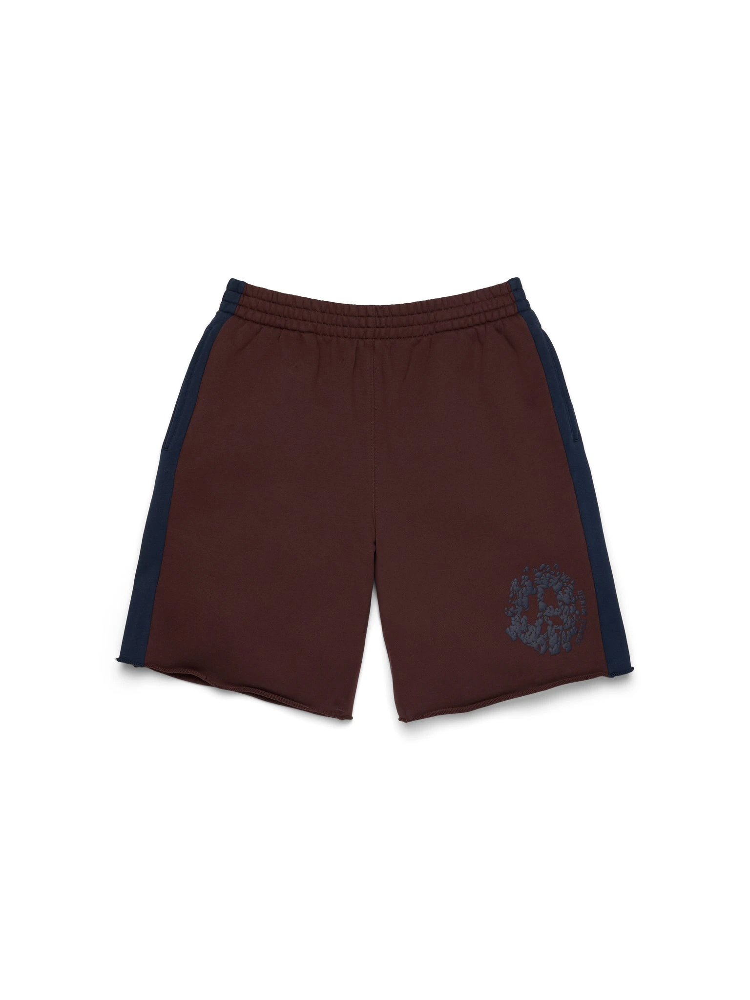 Denim U Paneled Sweatshort Brown Denim U Paneled Sweatshort Brown