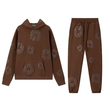 Denim Tears Cotton Wreath Tracksuit Brown