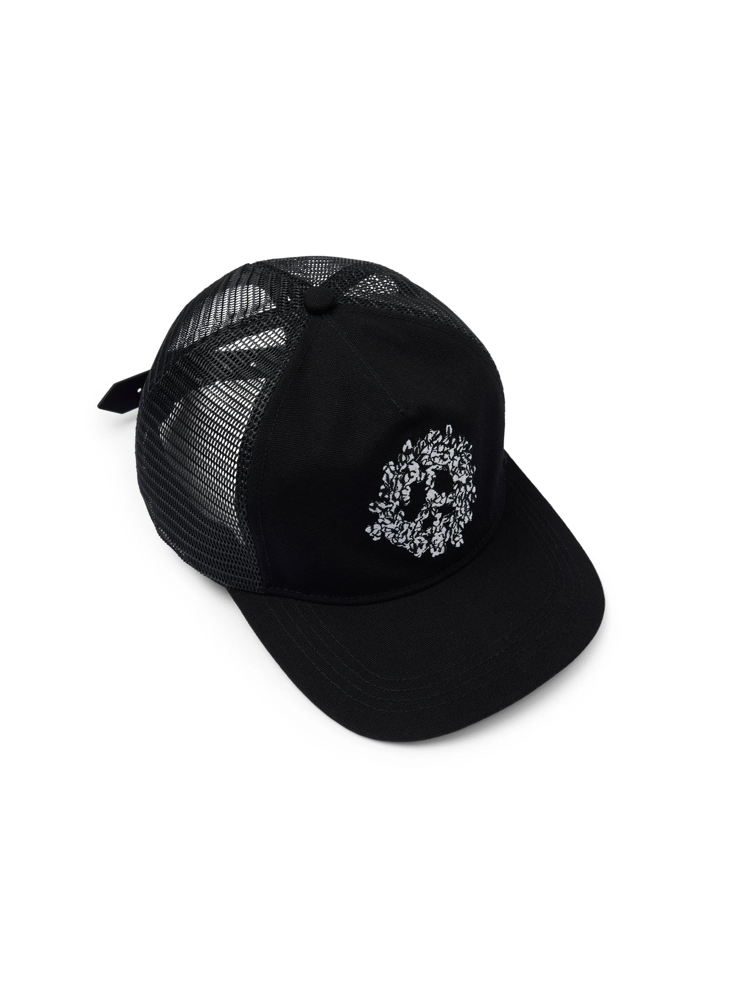 Peace Wreath Trucker Hat Black Peace Wreath Trucker Hat Black