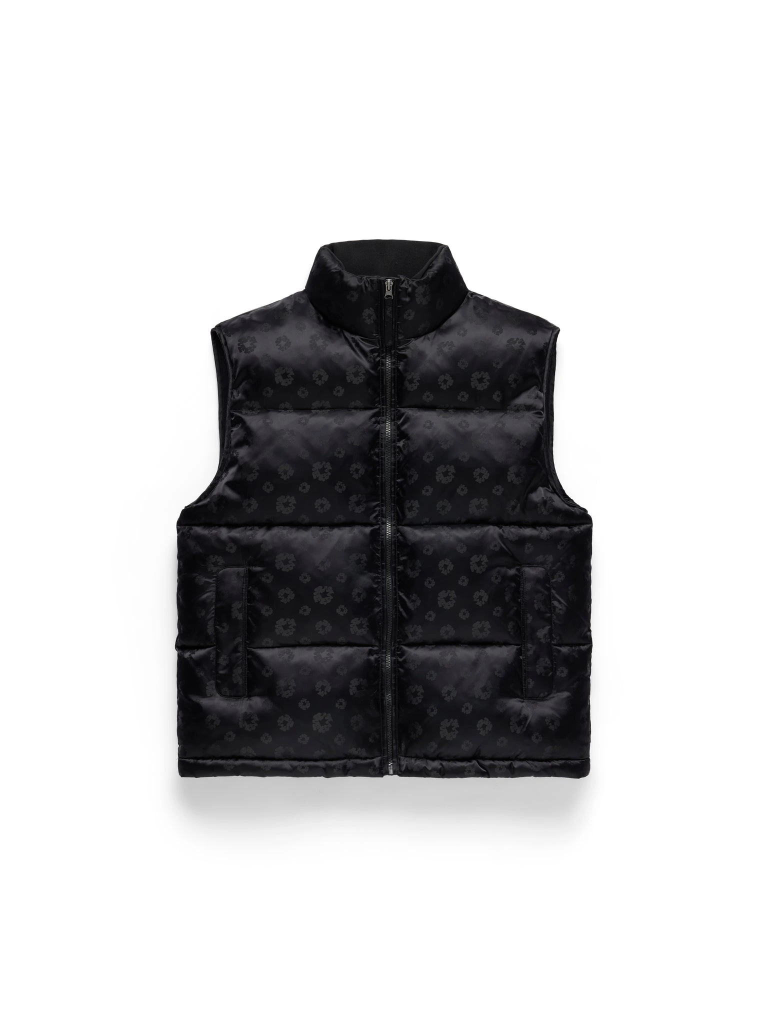Jacquard Monogram Cotton Wreath Vest Black Jacquard Monogram Cotton Wreath Vest Black