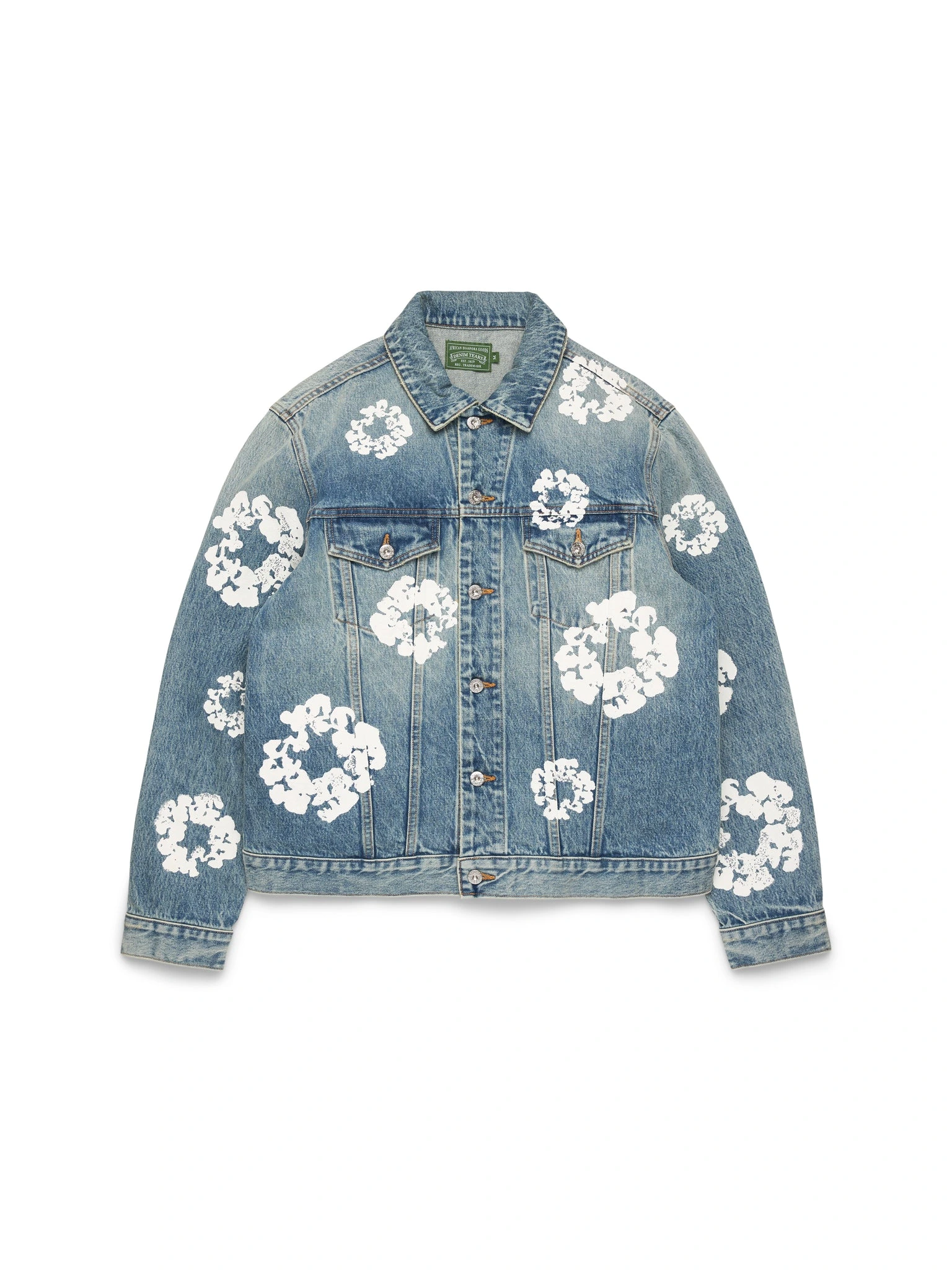 Cotton Wreath Denim Jacket Light Wash Cotton Wreath Denim Jacket Light Wash