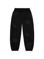 Mono Cotton Wreath Sweatpants Black