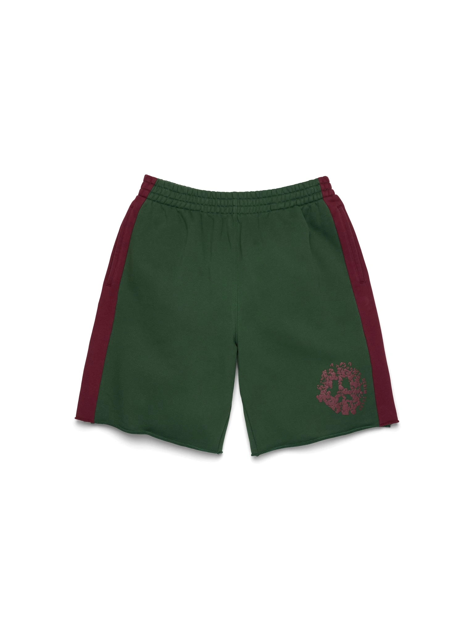 Denim U Paneled Sweatshort Green Denim U Paneled Sweatshort Green