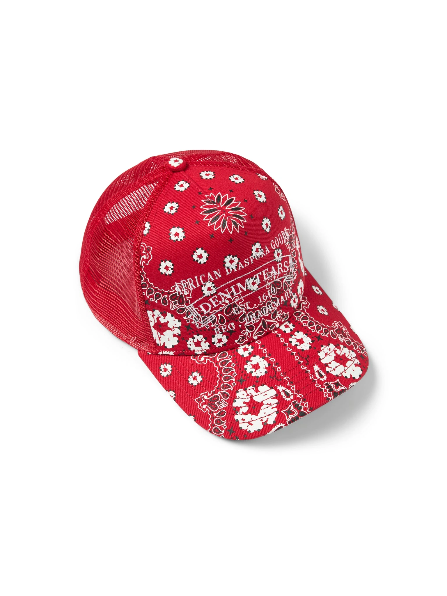 Cotton Wreath Paisley ADG Stamp Cap Red Cotton Wreath Paisley ADG Stamp Cap Red