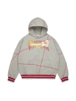 DT Virginia Overlock Stitch Hoodie Grey