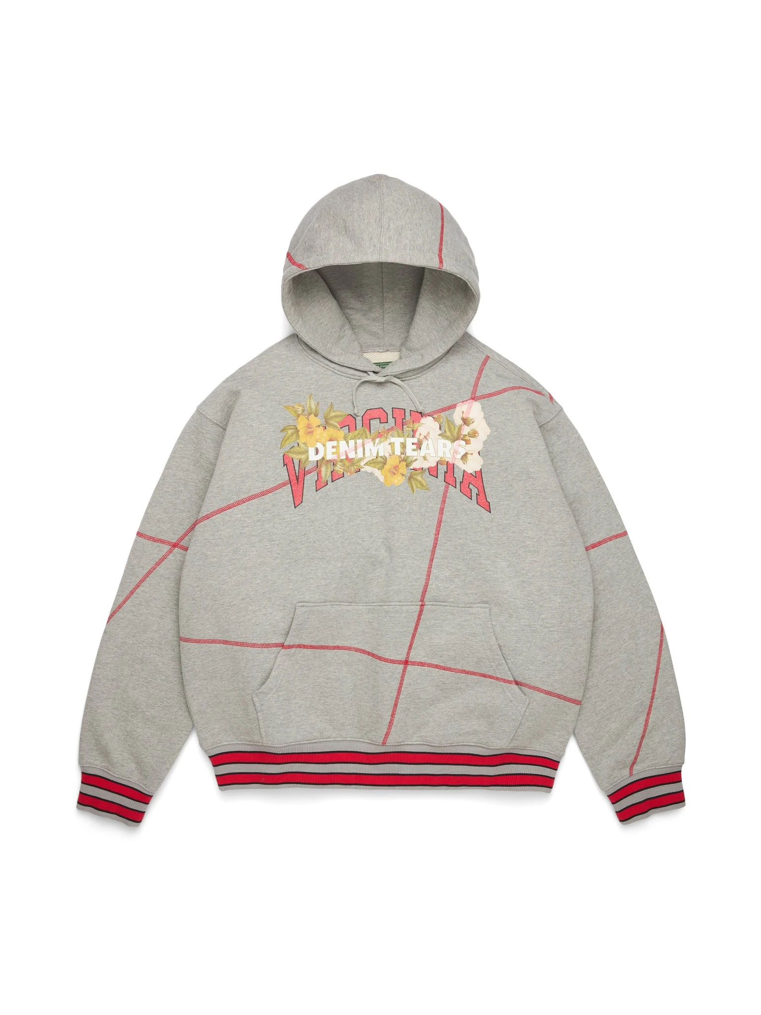 DT Virginia Overlock Stitch Hoodie Grey DT Virginia Overlock Stitch Hoodie Grey
