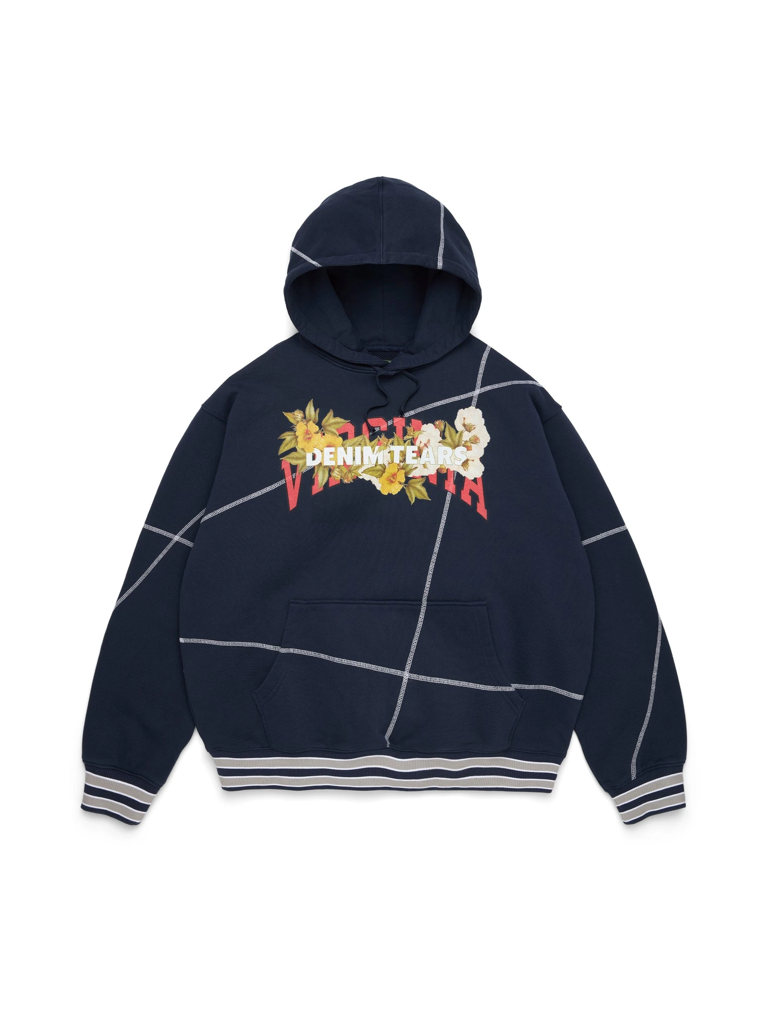 DT Virginia Overlock Stitch Hoodie Navy DT Virginia Overlock Stitch Hoodie Navy