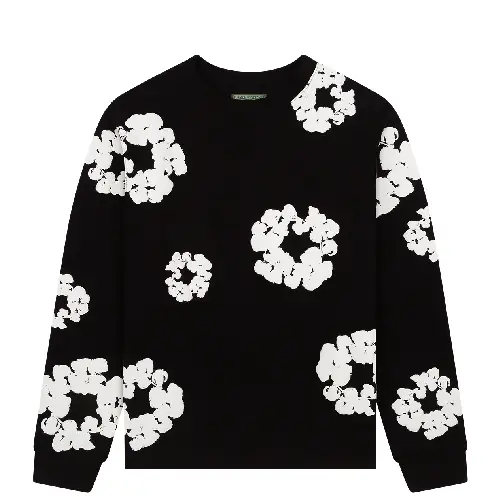Denim Tears Long Sleeve Cotton Wreath Tee Black Denim Tears Long Sleeve Cotton Wreath Tee Black