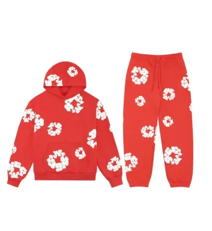 Denim Tears Cotton Wreath Tracksuit Red