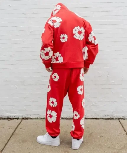 Denim Tears Cotton Wreath Tracksuit Red