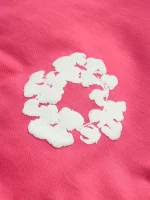 Cotton Wreath Hoodie Pink