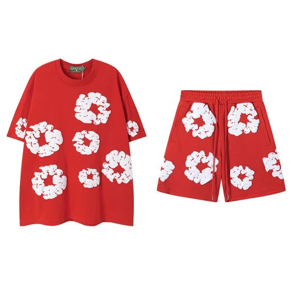 Denim Tears Set T-Shirt and Shorts Red Denim Tears Set T-Shirt and Shorts Red